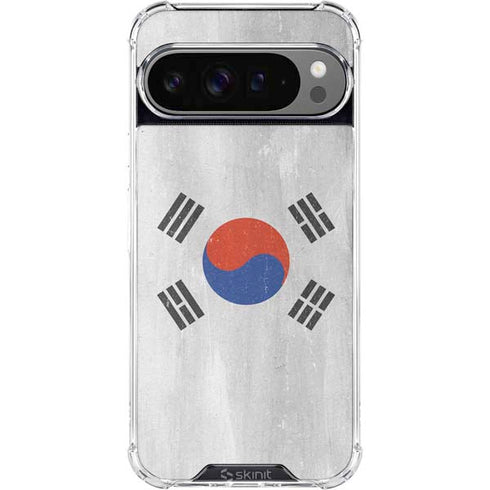 South Korean Flag Distressed Google Pixel 10 Pro Clear Case